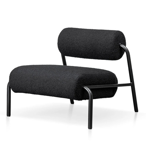 Elba Lounge Chair - Black Boucle