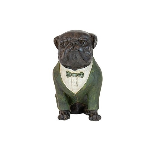 Winston Sitting Bulldog W/Green Jacket