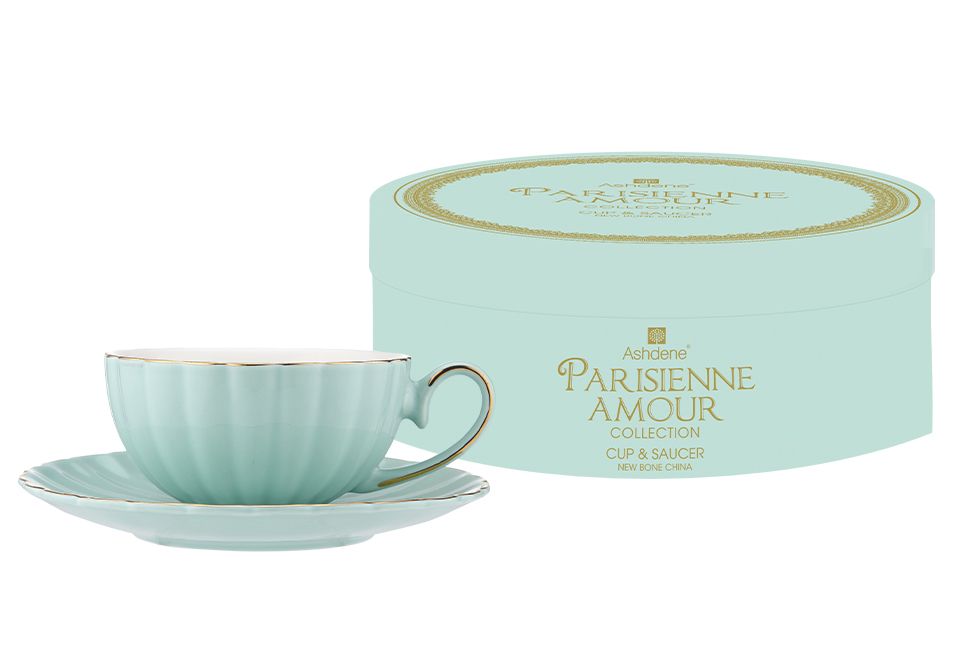 Parisienne Amour Mint Cup + Saucer