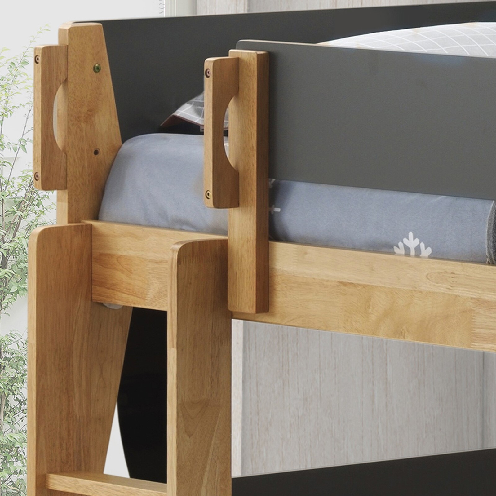 Irvine Single Bunk Bed Charcoal