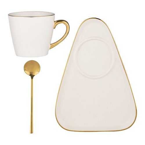 Asteria White Mug Plate + Spoon Set