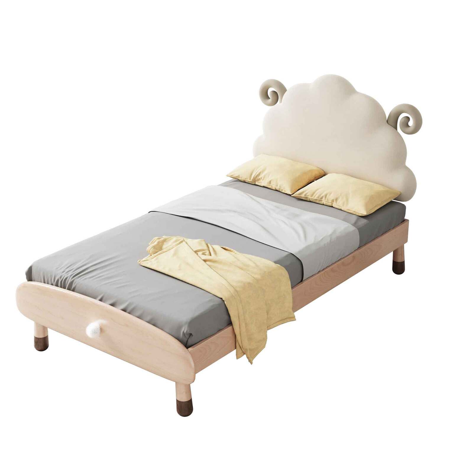Marly Sheep King Single Bed - Ivory