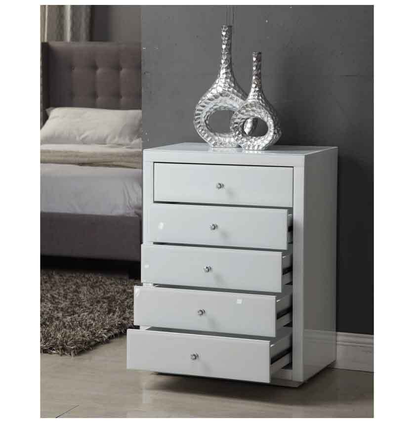 White on sale glass tallboy