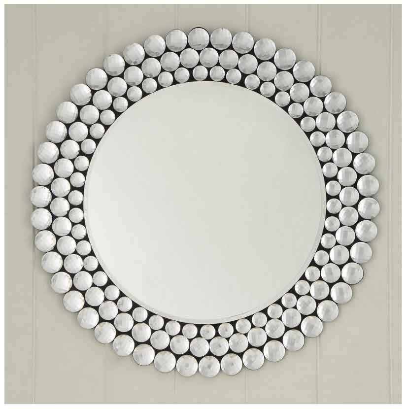 Selena Crystal Surround Wall Mirror Contemporary Style