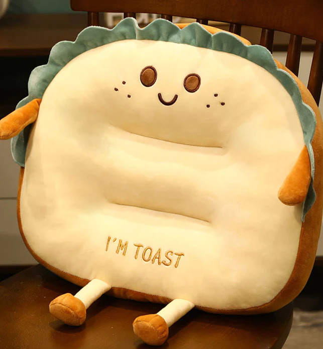Smile Face Toast Bread Cushion