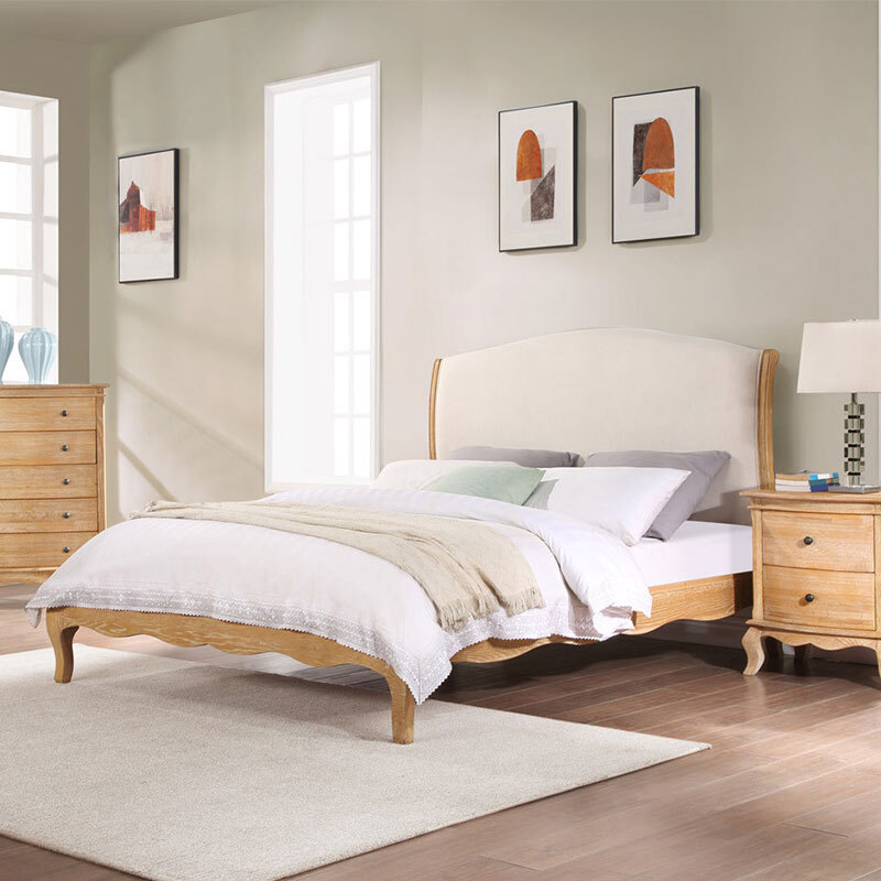 Milles Solid Oak Timber Bed Frame Wesco Hub
