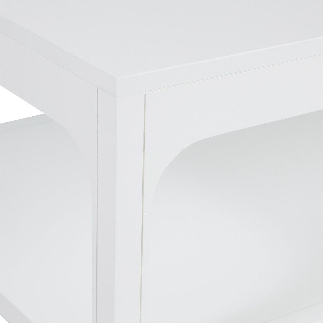Arco Wooden Coffee Table, White
