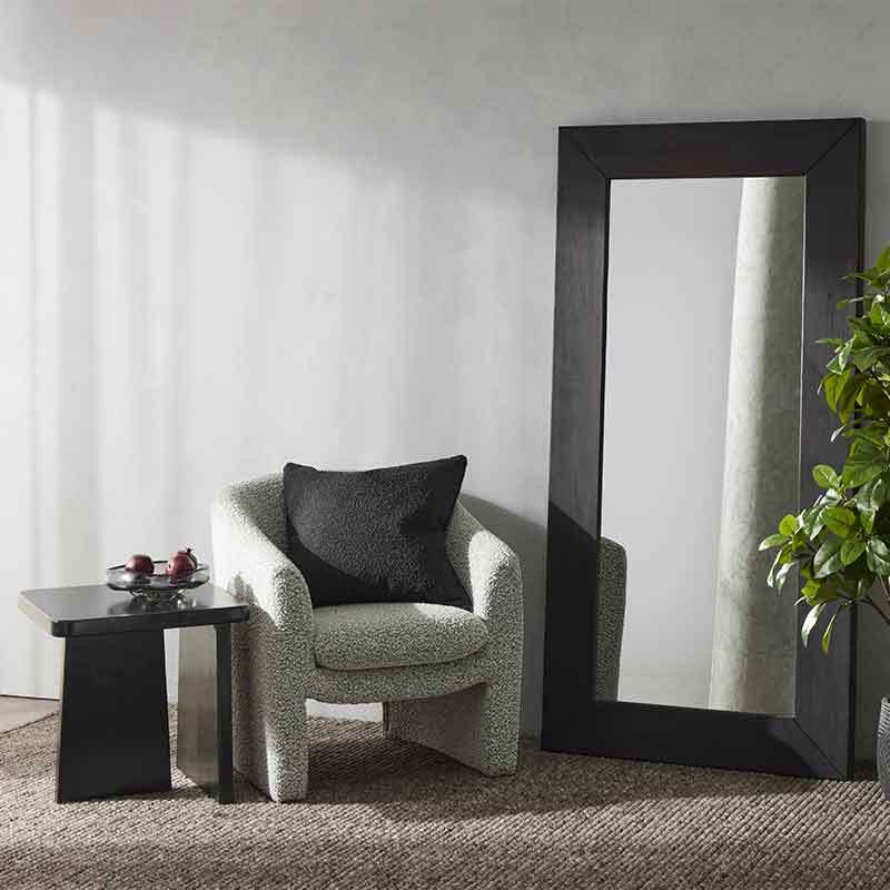 Framed Floor Mirror Black