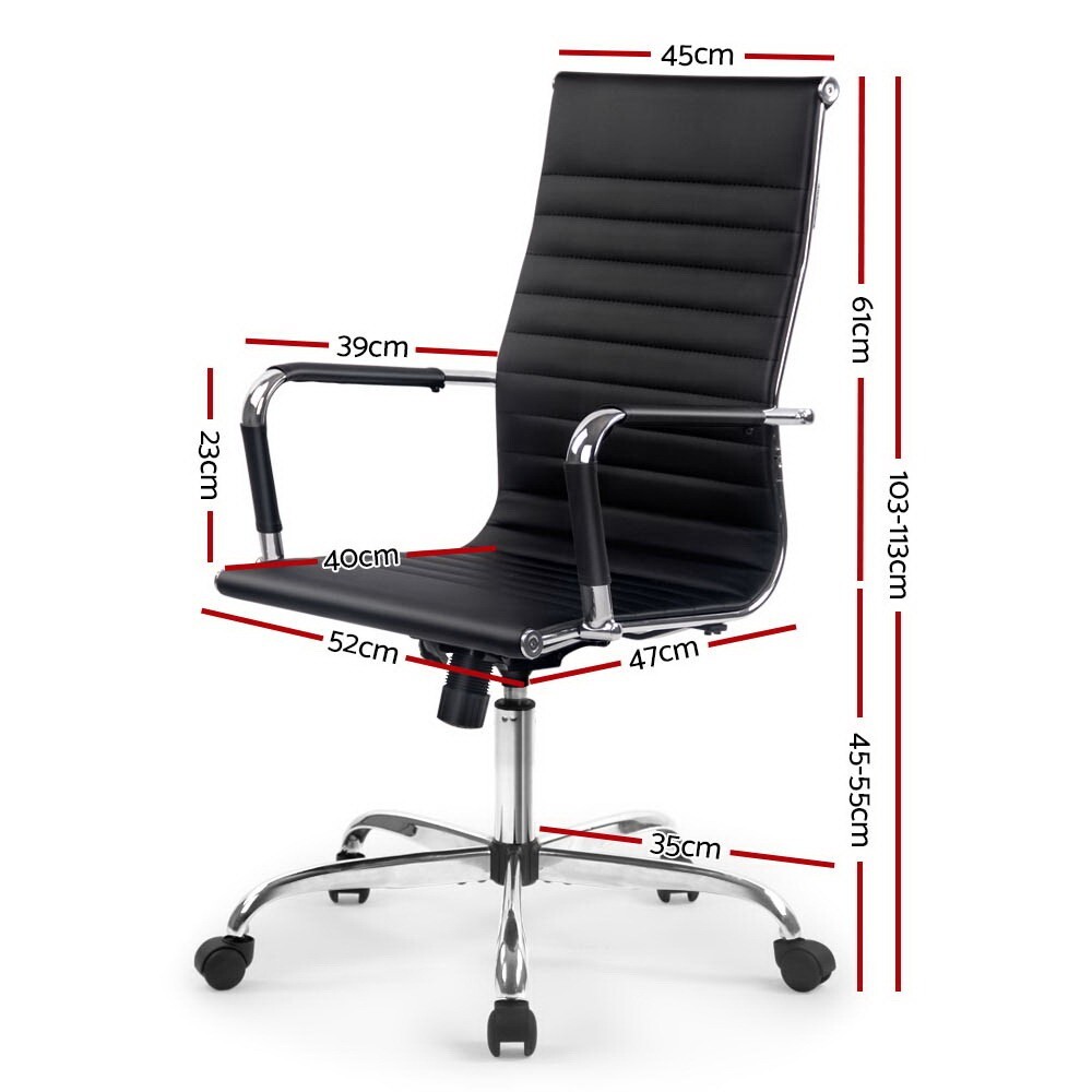 Eames Office Chair High Back - Black