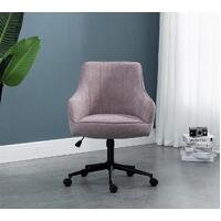Stella Purple Lined Linen Fabric Upholstered Office Chair
