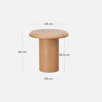 Mario Wooden Nested Coffee & Side Table Set, Natural Oak