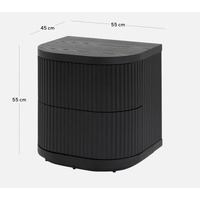 Cosmos Bedside Table - Full Black