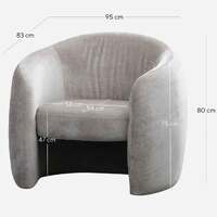 Monet Fabric Armchair - Platinum Grey