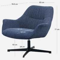 Lincoln Lounge Chair - Denim Blue