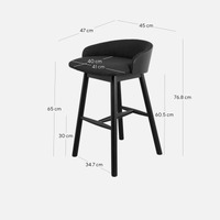 Annie Bar Stool - Full Black