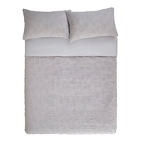 Perry Grey Queen Quilt Cover Set