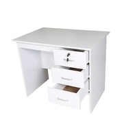 Redfern 3 Drawer Study desk 1200 White
