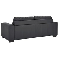 Aspen 3 Seater PU Leather Sofa Black