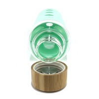 IOco Glass Water Bottle with Bamboo Lid - Fresh Mint