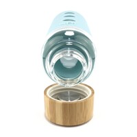 IOco Glass Water Bottle with Bamboo Lid - Cool Breeze