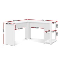 Ronald Computer Desk White