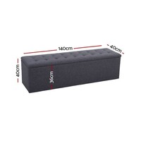 Venus Linen Blanket Box Grey 140cm