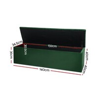 Venus Velvet Blanket Box Green 140cm