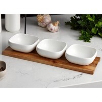Essentials White 4pce Bowl Set
