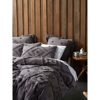Adalyn Charcoal Quilt Cover Set - Queen