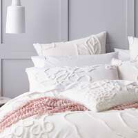 Maisha Quilt Cover Set Coconut Milk - Queen