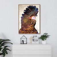 Black Cockatoos L Framed Canvas