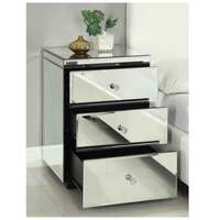 Rio Crystal Mirrored Bedside Table