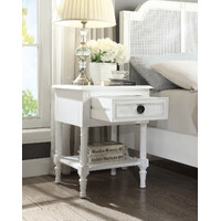 Paloma Bedside Table French Style White