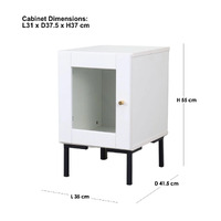 Yakov Bedside Table - White