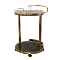 Glass Marble Gold Bar Cart