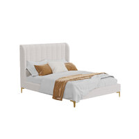 Charlotte Boucle Queen Bed Frame