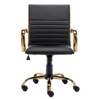 Eames Black Faux Leather Office Chair