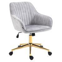 Ministry Silver Barred Velvet Office Chair