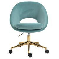 Octavia Mint Velvet Fabric Office Chair