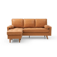 Coogee L-Shape Faux Leather Reverseable Chaise Sofa