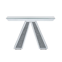 Evita Mirrored Hallway Console Table Crushed Diamonds