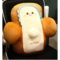 Cute Face Toast Bread Cushion 48cm