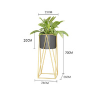 Gold Wire Metal Black Pot Holder Rack 70cm