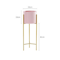 Pink Metal Tiered Plant Pots Holders Foldable Rack 42cm