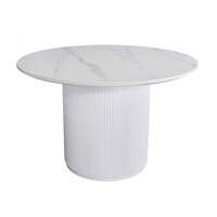 Elino Round Dining Table Snow White Ceramic
