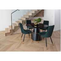 Tonya Round Dining Table Black