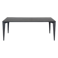 Clara Ceramic Outdoor Dining Table, Black 200cm