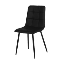 Garry Ultrasuede Dining Chairs, Black Set of 2