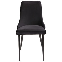 Sofie Velvet Dining Chairs, Black Set of 2