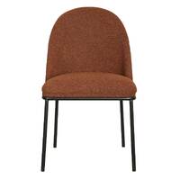 Avigail Boucle Dining Chairs, Terracotta Set of 2